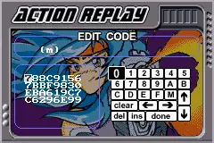 Action Replay v1/2 Code Editing Screen