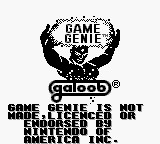 Game Boy Game Genie Splash Screen