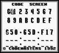 Code screen